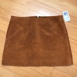 Forever 21 genuine Brown Suede skirt small